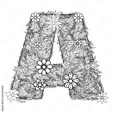 Correct usage of this alphabet of lines is essential whether you use traditional drafting methods or cad. Letter A Dudling Drawing Mandala Alphabet In The Style Of Dudling Letters Of The Alphabet Drawing From The Branches Of Leaves Flowers Stock Vector Adobe Stock