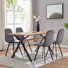 Maybe you would like to learn more about one of these? Ensemble Table A Manger 4 Chaises Design En Tissu Gris Livio Cdiscount Maison