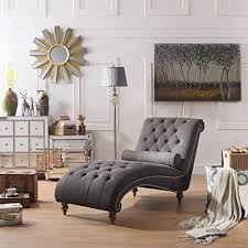 You'll find great styles, lasting quality, and a perfect fit for your home. Luxorious Indoor Chaise Lounge Chair Contemporary Tufted Living Room Lounge With Nailhead Trim And Accent Toss Pillow Charcoal Buy Online In Bahamas At Bahamas Desertcart Com Productid 106383923