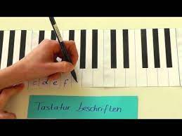 So beschriftest du einige noten auf der klaviertastatur Tastatur Beschriften Youtube