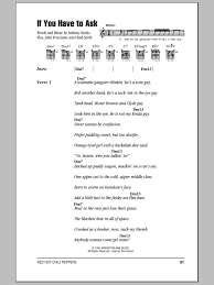 Red Hot Chili Peppers If You Have To Ask Guitar Tab Red Hot Chili Peppers If You Have To Ask Sheet Music Pdf Notes Chords Rock Score Guitar Chords Lyrics Download Printable Sku 78632