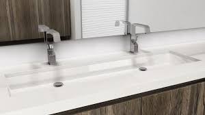 Great choice for modern bathrooms rectangular ceramic sink depth of faucet ledge: 17 Master Bath Undermount Trough Double Sink Ideas Sink Design Bathroom Design Sink