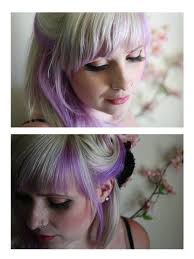 Blonde Purple Tipped Bangs Purple Hair Lavender Hair Hair