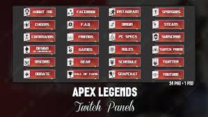 Apex Legends Twitch Panels Twitch Paneling Legend
