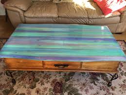 Unicorn Spit Hack I Refinished The Top Of This Old Coffee Table By First Sanding Off The Old Finish Staining Wood Old Coffee Tables Diy Furniture Renovation