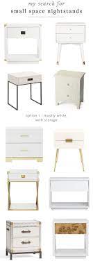 This beautifully designed philadelphia apartment shows how wheels make it easy to move a nightstand when cleaning or scooting one into a corner when you want to open up more space. Jojotastic Bedroom Makeover My Search For Small Space Friendly Nightstands