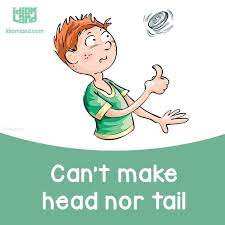 Idiom Of The Day Can T Make Head Nor Tail Of Something Meaning To Be Unable To Understand Something English Idioms English Language Learning English Vocab