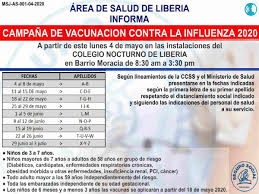 La vacuna disminuye el riesgo de contraer influenza (gripe) y evita complicaciones graves de la enfermedad tales como neumonía bacteriana, infecciones del oído, sinusitis y agravamiento de otras. Vacunacion Contra La Influenza Comenzara Este 4 De Mayo Periodico Mensaje Guanacaste