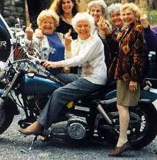 Old Female Bikers Giving The Finger Go Gramma Female Motorcycle Riders Biker Chicks Funny Old People