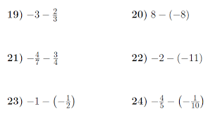 Adding And Subtracting Positive And Negative Integers And Fractions Worksheet No 3 With Solutions In 2020 Fractions Worksheets Negative Integers Negative Fractions