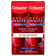 Colgate Optic White Renewal Whitening Toothpaste High Impact White 3 Oz 2 Pack Walmart Com Walmart Com