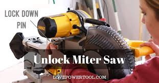 The lock pin locks the blade in a protected position to preserve it and to avoid accidents. How To Unlock A Miter Saw Step By Step