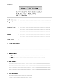 Pembelajaran terstruktur dengan pemberian tugas, untuk mengamati kemampuan. Dokumen Tugas Terstruktur Dan Tugas Tidak Terstruktur Kegiatan Mandiri Bukti Fisik Akreditasi Sekolah Sd Mi Smp Mts Sma Smk Ma