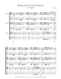 Dear musicians around the world, i wish you all good health, peace and safety during this anxious time. Vivaldi Spring From The Four Seasons 1 Allegro Sheet Music For Ukulele Trio 8notes Com