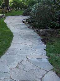 Irregular Flagstones Bluestone Patio Patio Stones Backyard Walkway