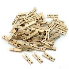 Mini Natural Wooden Clips Clothes Pins Clothes Pin Crafts Wood Clips