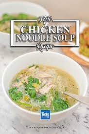 Easy Keto Chicken Noodle Soup Recipe Warm Hearty Recipe Soup Recipes Chicken Noodle Chicken Noodle Soup Low Carb Meals Easy
