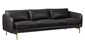Hoxton Black Leather Sofa Reviews Cb2 Black Leather Sofas Leather Sofa Modern Tufted Sofa