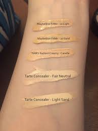 Tarte Shape Tape Concealer Swatch Comparisons Concealerdupes Tarte Shape Tape Concealer Shape Tape Concealer Swatches Shape Tape Concealer