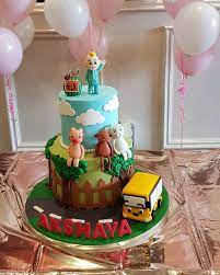 Cocomelon preschool educational videos teach kids about letters, numbers, shapes, colors, animals. Cocomelon Cake Birthday Cake Cake For Kids Fondant Cake Baby Cake Baby Birthday Decorations Unicorn Birthday Cake 2nd Birthday Party Themes