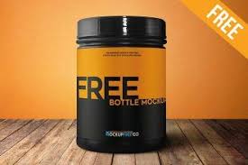 Sport Nutrition Bottle Free Psd Mockup Sports Nutrition Nutrition Packaging Mockup
