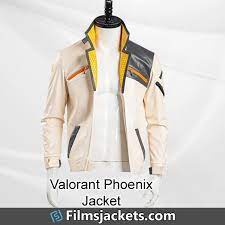 Valorant Phoenix White Leather Jacket Jackets Trendy Leather Jacket White Leather Jacket