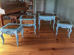 Have the coffee, but not the end table? Vanities Nightstands Home Living Matching Coffee Table Table Set Side Tables French Country Shabby Chic 3 Piece End Tables Painted Furniture Matching Tables Boho