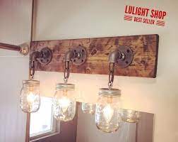 Handmade Mason Jar Light Fixtures And Accessories By Lulight Mason Jar Light Fixture Rustic Lighting Light Fixtures