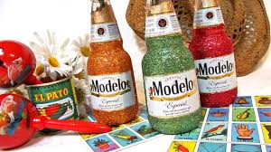Fiesta Decorations Set Of 6 Mexican Modelo Beer Bottles Diy Beer Themed Birthday Party Mexican Party Decorations Mexican Theme Party Decorations