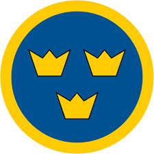 Sweden sverige flag proud domed decal car emblem flexible 3d 4x1 2 stickers. Roundel Of Sweden Svg Emblem Sverige Vapenskold