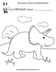 Combine these with dinosaur coloring pages and things get even more fun. Free Preschool Dinosaur Coloring Worksheet
