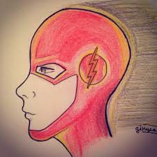 Draw a long, straight line, beginning within the circle and crossing to the outside. The Flash Barry Allen Imgur