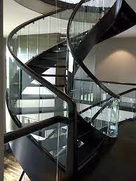 Architech Stairs Railings Curved Stairs Edmonton Red Deer Calgary Alberta Glass Staircase Glass Stairs Design Stair Railing Design