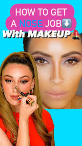 Nose JOB with makeup‼️💁‍♀️💄✨Contouring adds so much dimension to the  center of the face! I do this easy trick when I want my nose to look  natural but snatched! 😏Would you try this? #makeup #beauty ...