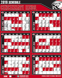 The cincinnati reds are a major league baseball franchise based in cincinnati. Cincinnati Reds On Twitter The 2019 Reds Schedule Is Now Complete With The Addition Of Road Game Times Viewable Https T Co Pg6nf7ilhx Printable Https T Co Dfznxemymp Https T Co 91btct0bnk