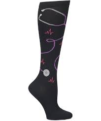Nurse Mates Stethoscope Wrap Wide Calf Compression Socks One Size Calf Compression Socks Nurse Mates Womens Compression Socks