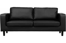Our choice of leather sofas range from classic curves with tufted details, to chic designs with minimal edges and. Box Black Leather 3 Seater Sofa Furnitureinstore