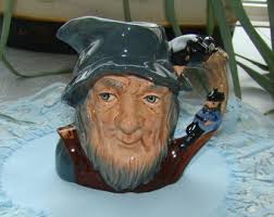 Choose ONE Large 7"-8" Toby Character Mugs Jugs Don Quixote Long John  Silver Goaler Williamsburg Jailer Replacement Price is for ONE Mug