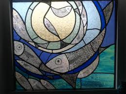 We offers stained glass bathroom products. Stained Glass Fish Window For A Bathroom Amyorangejuice S Blog