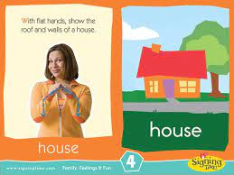 Learn Sign Language Sign Of The Week House Asl Sign Language Sign Language Book Sign Language For Kids