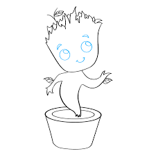 Step by step drawing tutorial. How To Draw Baby Groot Really Easy Drawing Tutorial