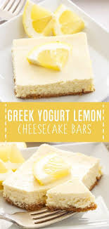Greek Yogurt Lemon Cheesecake Bars In 2020 Lemon Dessert Recipes Lemon Cheesecake Bars Greek Yogurt Recipes