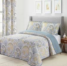 We did not find results for: Yellow Grey Paisley Printed Reversible Bedspread Quilt Set All American Decor