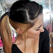 This colorful hairstyle is fun for just about any girl: Be Out Of The Ordinary Try These 50 Two Tone Hair Ideas Hair Motive Hair Motive