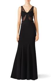Mignon Black Lace Poise Gown Gowns Long Dress Womens Dresses