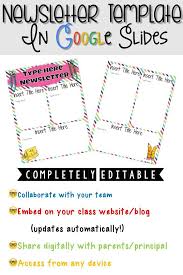 Newsletter Template Google Slides Classroom Newsletter Template Classroom Newsletter Preschool Newsletter Templates