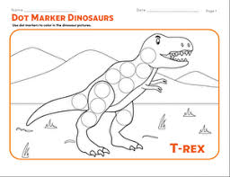 If you kids prefer coloring by themselves then, of course, choose the first version of the pack. Dot Marker Dinosaurs Worksheet Education Com