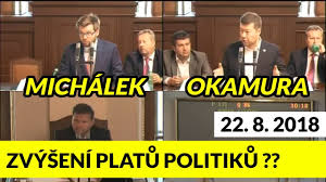 Poslanecká sněmovna, det tsjekkiske deputertkammeret (nb); Okamura Vs Michalek Stret U Zvysovani Platu Politiku Poslanecka Snemovna 22 8 2018 Youtube