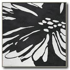Art abstract black and white flowers. Extra Large Canvas Art Minimal Black White Abstract Flower Painting Oversized Art