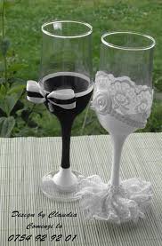50 His And Her Glasses Wedding Decorations Ideas Champagne Glasses Decorated Wedding Wine Glasses Decorated Wine Glasses